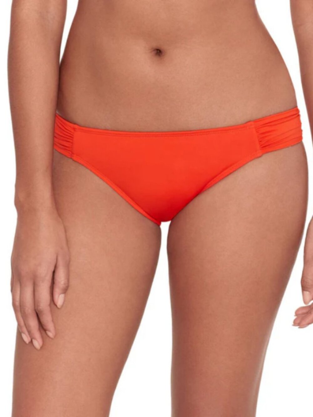 Ralph Lauren Women's Size 10 Orange Shirred Side Tab Hipster Swim Bottoms NWT